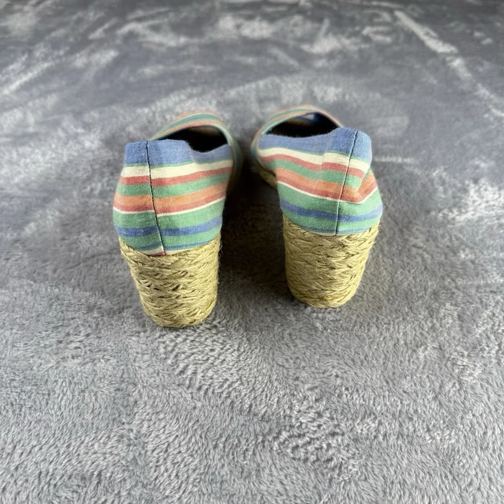 Ralph Lauren Multicolor Espadrille Wedge Sandals Women's 9 B Summer Feminine